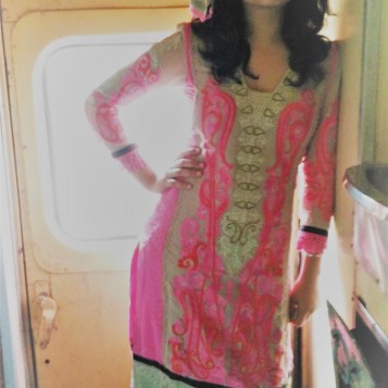 Getting clicked on the train on the last day of the journey. Theme - ethnic