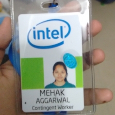 My first project ID card- for Intel