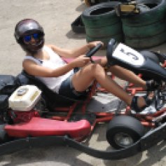 Go-carting on a weekend